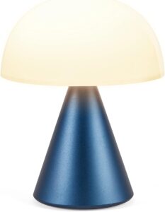 Lexon Lexon MINA L Lampe Champignon LED sans fil rechargeable, lampe à poser avec 9 couleurs de lumière avec variateur d’intensité, tactile et rechargeable, jusqu’à 24h d’autonomie – Bleu Sombre · Lampe champignon : 5 modèles comparés, dès 9 €