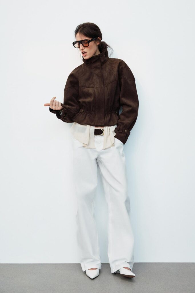 BLOUSON EFFET DAIM